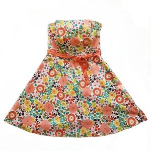 Floral Dress with Full Circle Skirt Size 14